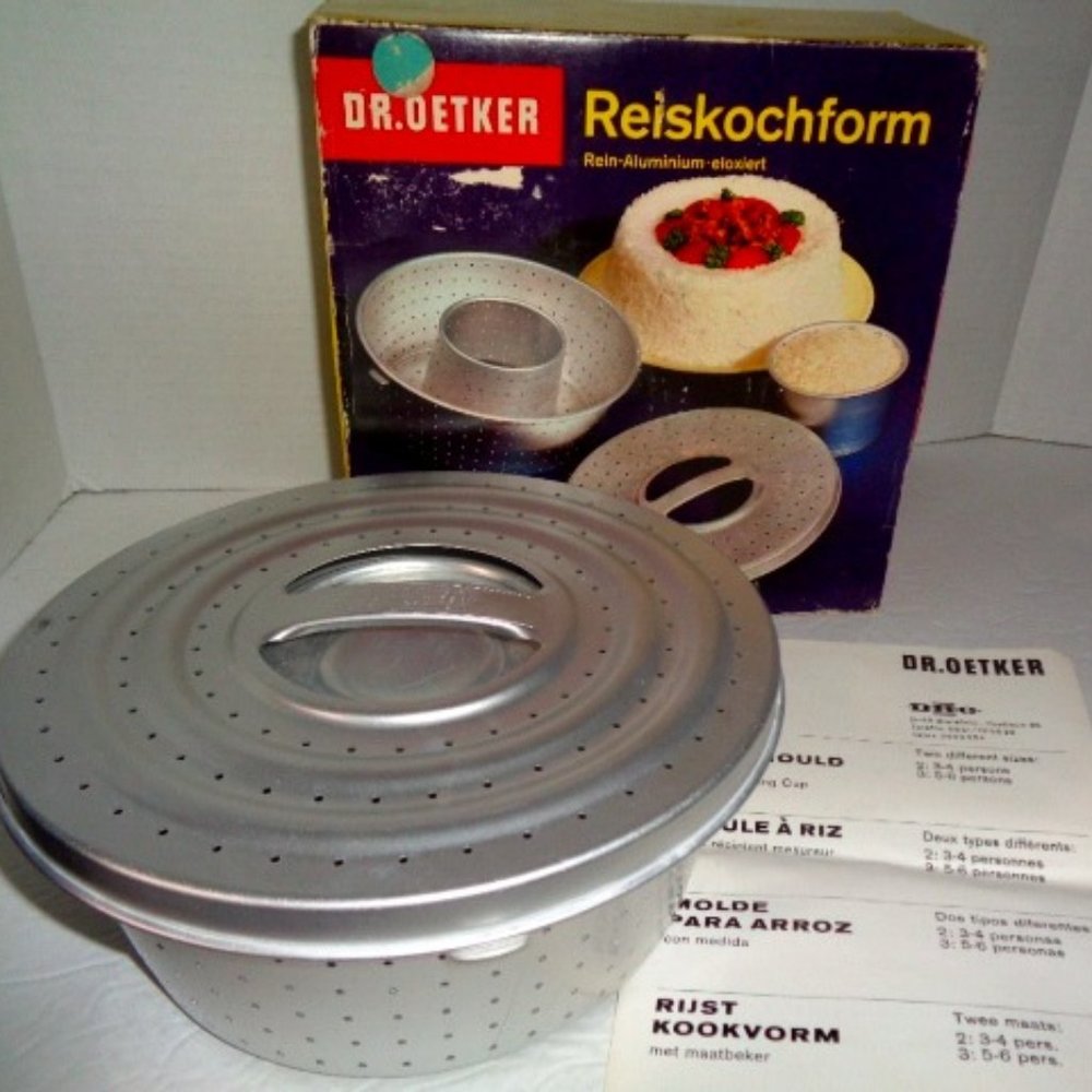 Vintage Rice Ring Mold, Aluminum, By Dr. OETKER, In Box